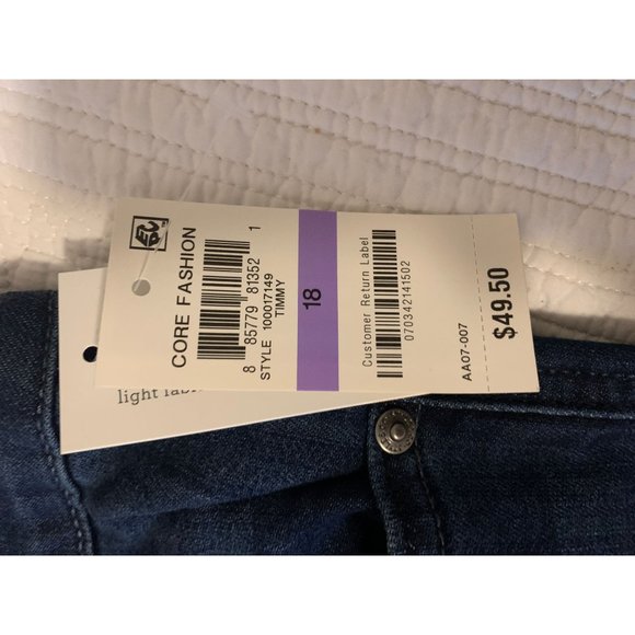 Style & Co Blue Mid Rise Capri Jeans 18 - Picture 5 of 5